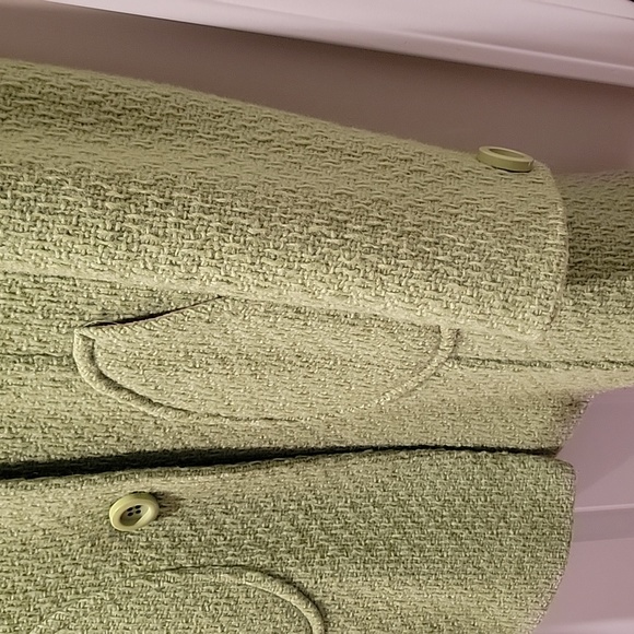 DANO lime green vintage wool blend jacket - Picture 3 of 4